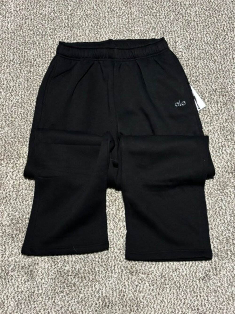 Alo Yoga Black Accolade Jogger Sweatpants Logo Athleisure - Picture 2 of 2